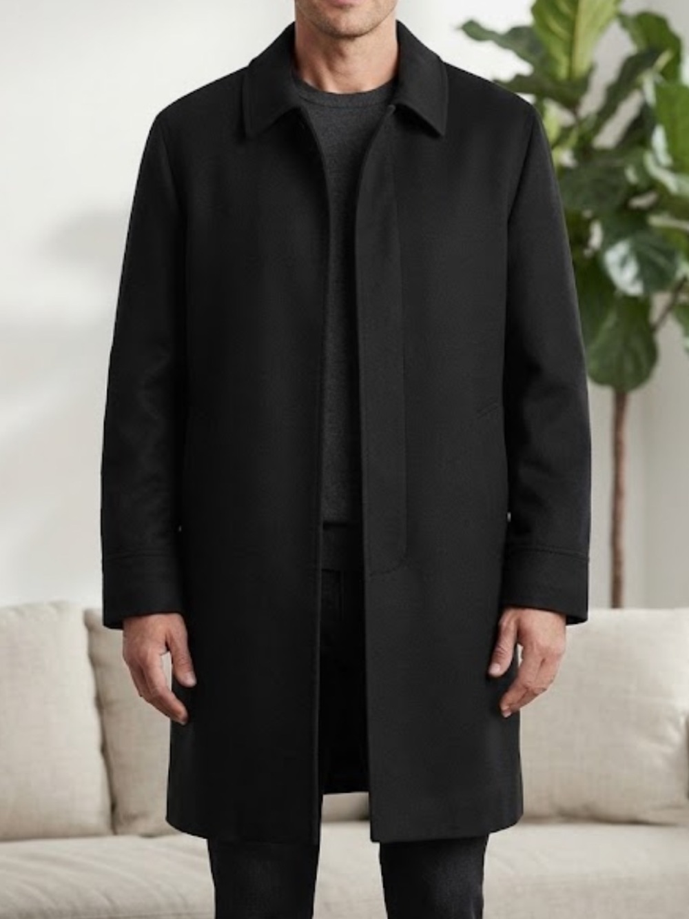 Newport Harbor Black Lined Coat